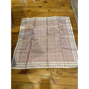 Louis Vuitton 100% Silk Monogram Scarf – Red & Ivory, Made in Italy